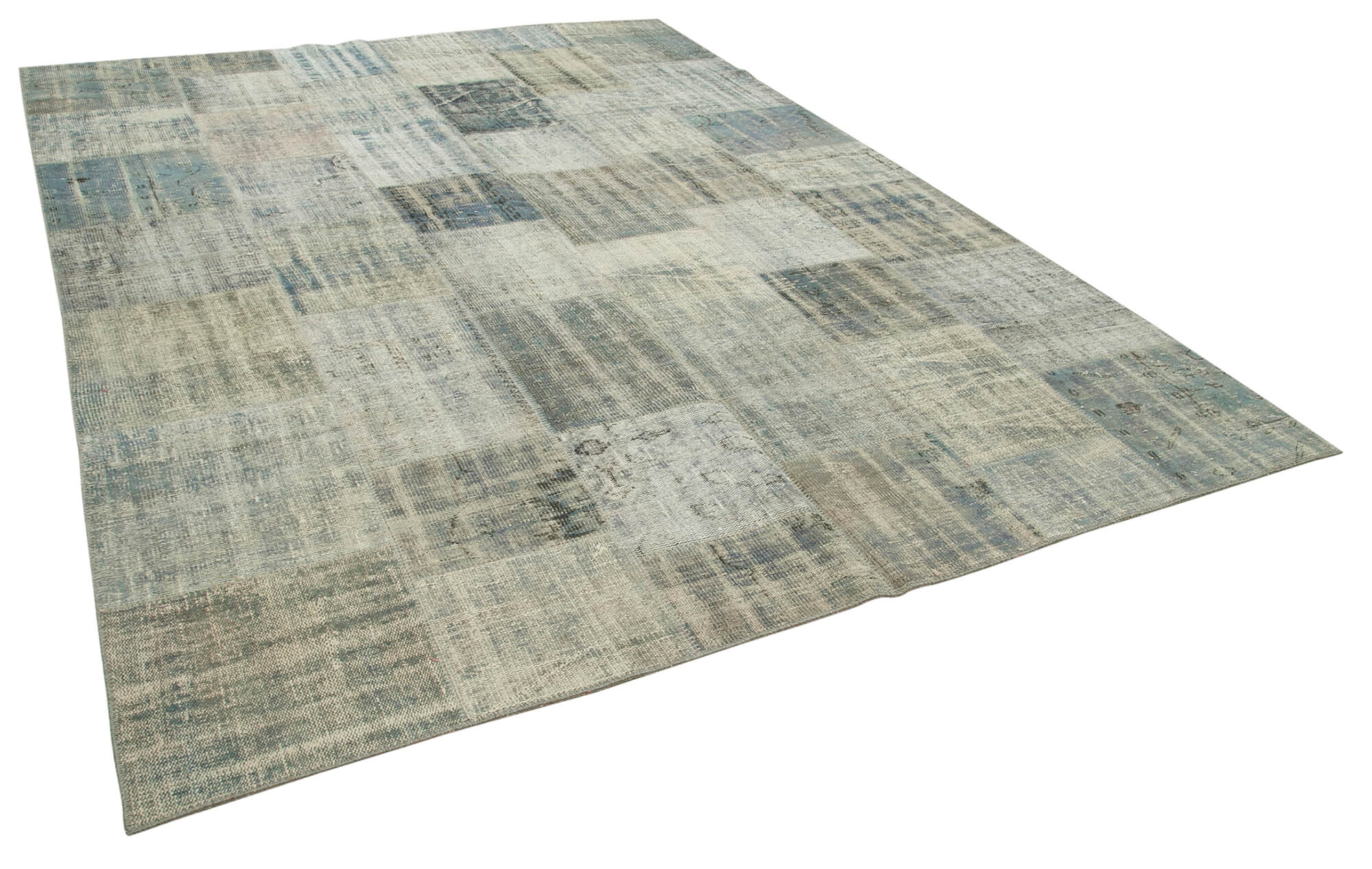 Collection of 8' 6'' x 11' 8'' Hand-Knotted Turkish Patchwork Rug in a gallery layout