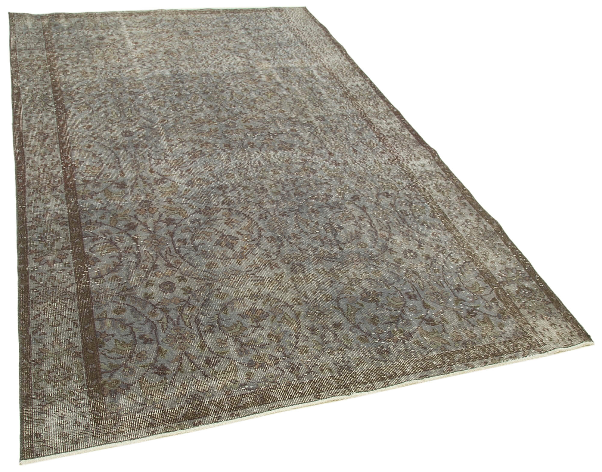 Collection of 5' 2'' x 8' 2'' Handmade Vintage Overdyed Rug in a gallery layout