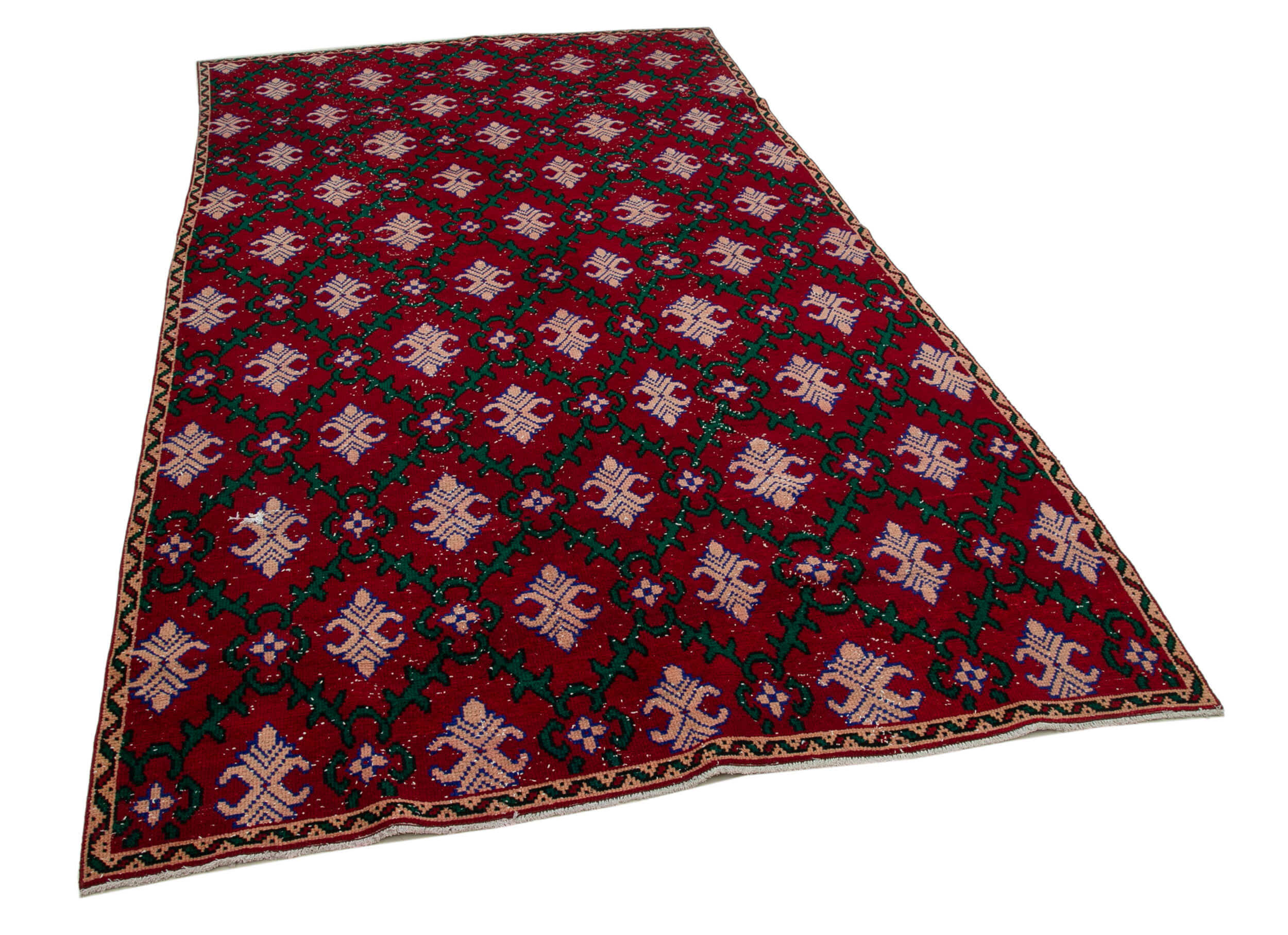 Collection of 5' 8'' x 10' Hand-Knotted Turkish Boho Rug in a gallery layout