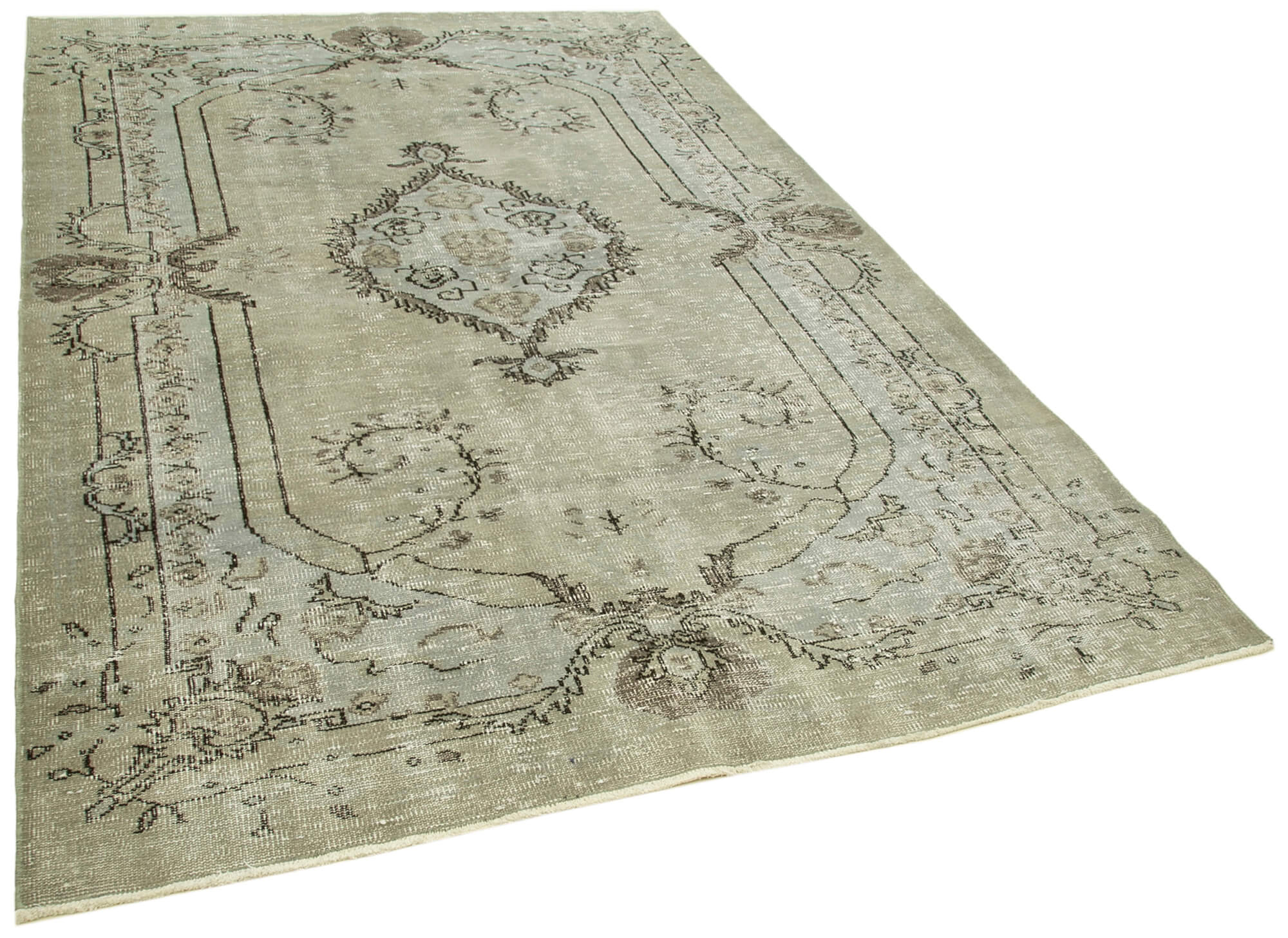 Collection of 6' x 9' 2'' Handmade Vintage Overdyed Rug in a gallery layout