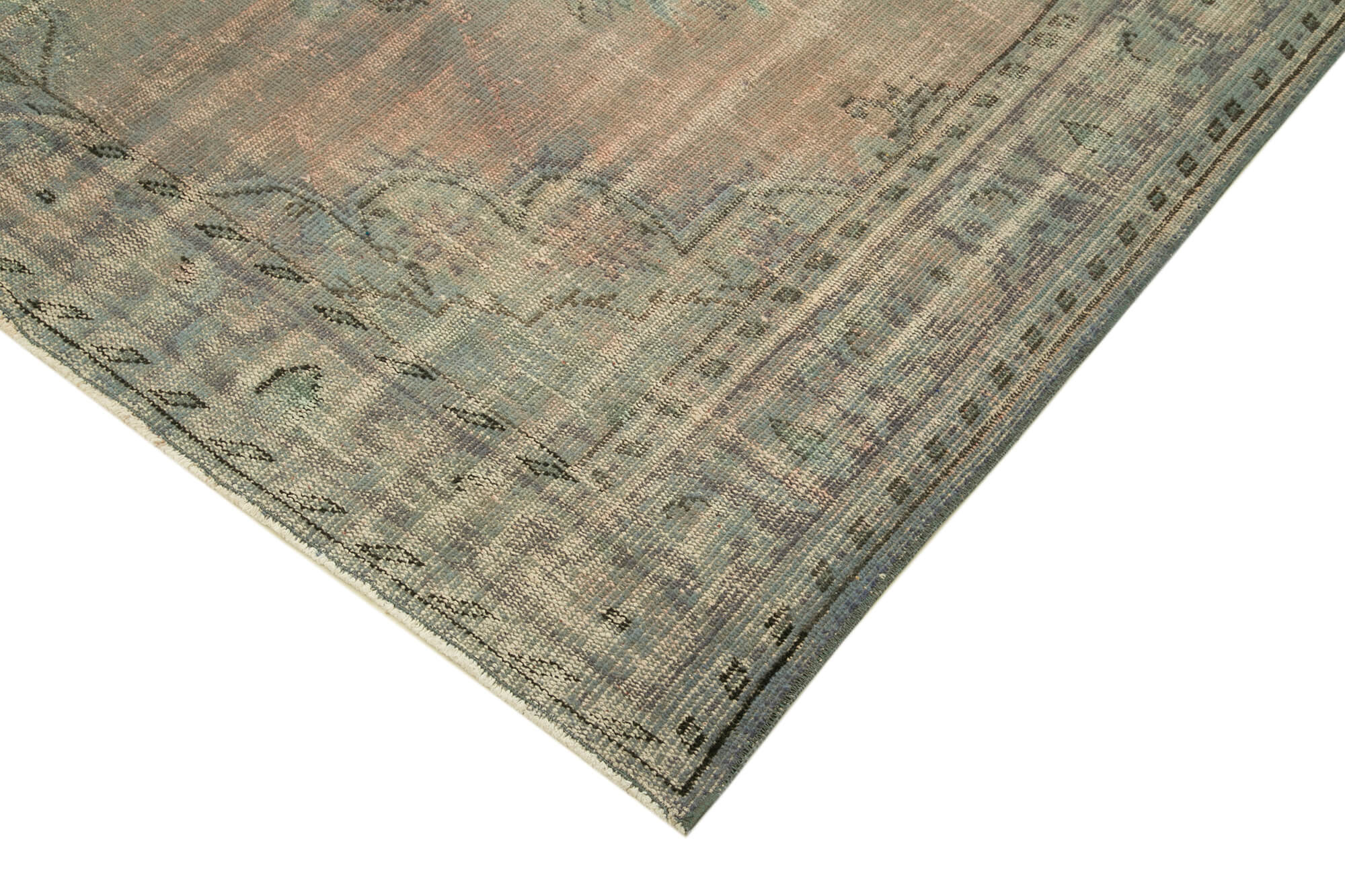 Collection of 5' 10'' x 8' 6'' Handmade Vintage Overdyed Rug in a gallery layout