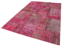 Collection of 6' 1'' x 9' 5'' Hand-Knotted Turkish Patchwork Rug in a gallery layout