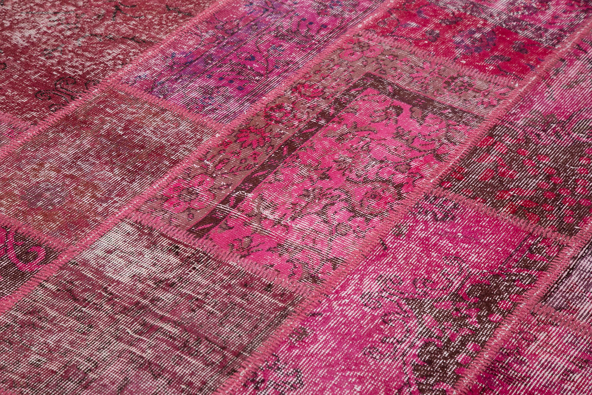 Collection of 6' 1'' x 9' 5'' Hand-Knotted Turkish Patchwork Rug in a gallery layout