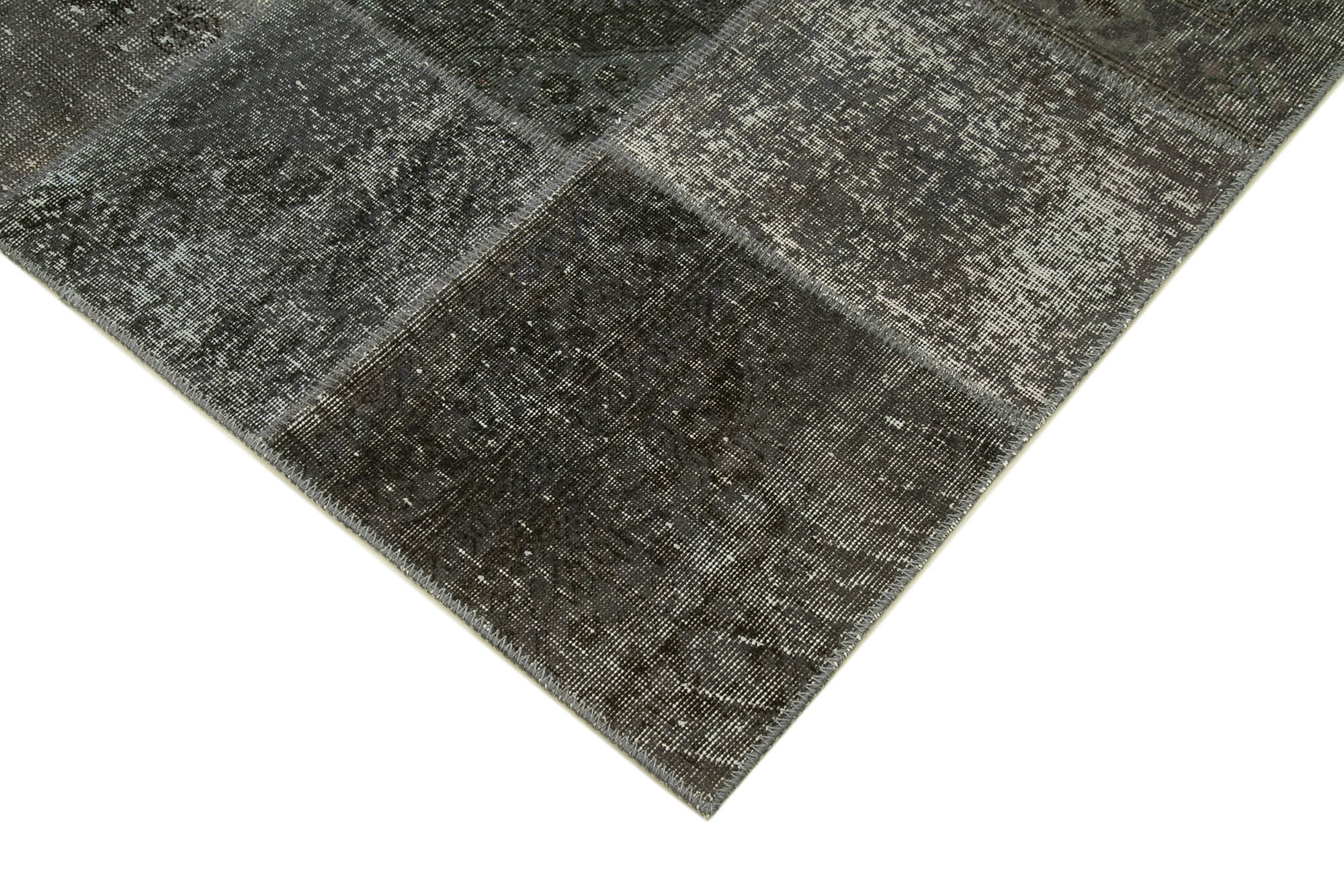 Collection of 5' 7'' x 8' 0'' Hand-Knotted Turkish Patchwork Rug in a gallery layout