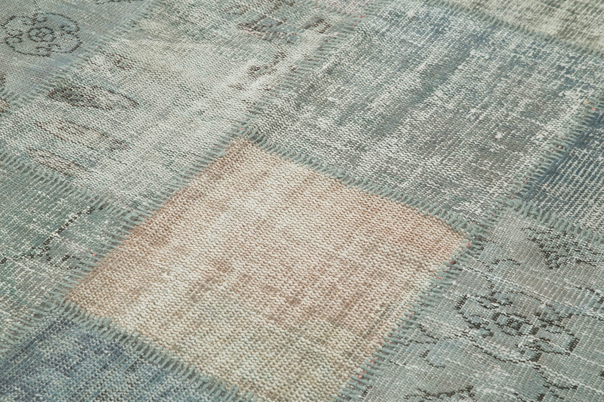 Collection of 5' 9'' x 7' 11'' Hand-Knotted Turkish Patchwork Rug in a gallery layout