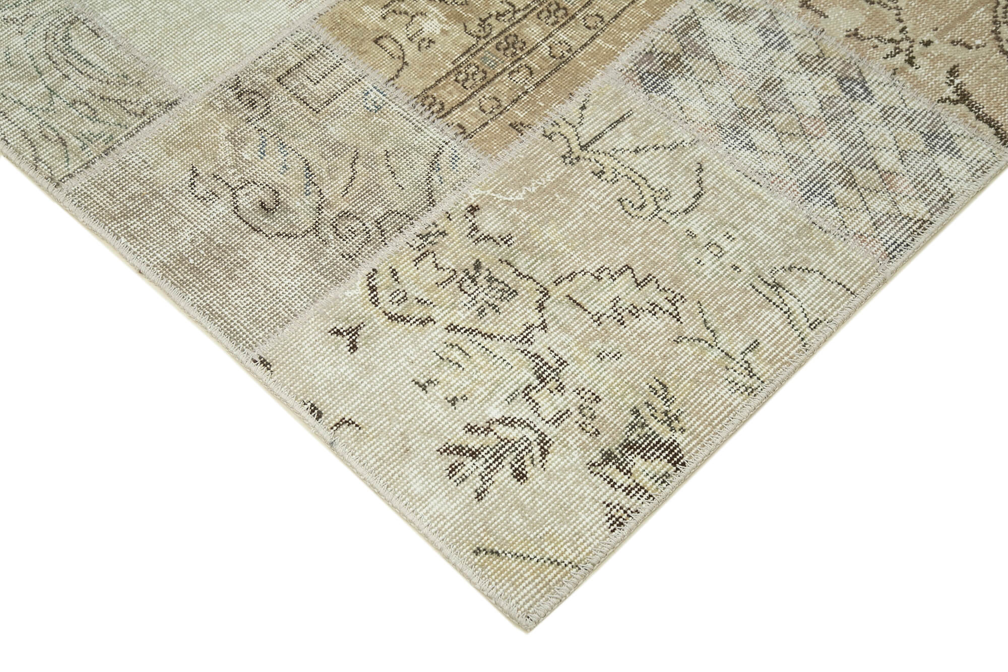 Collection of 5' 8'' x 7' 10'' Hand-Knotted Turkish Patchwork Rug in a gallery layout