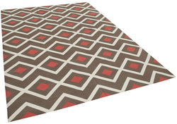 Collection of 6' x 8' 11'' Flatweave Dhurrie Rug in a gallery layout