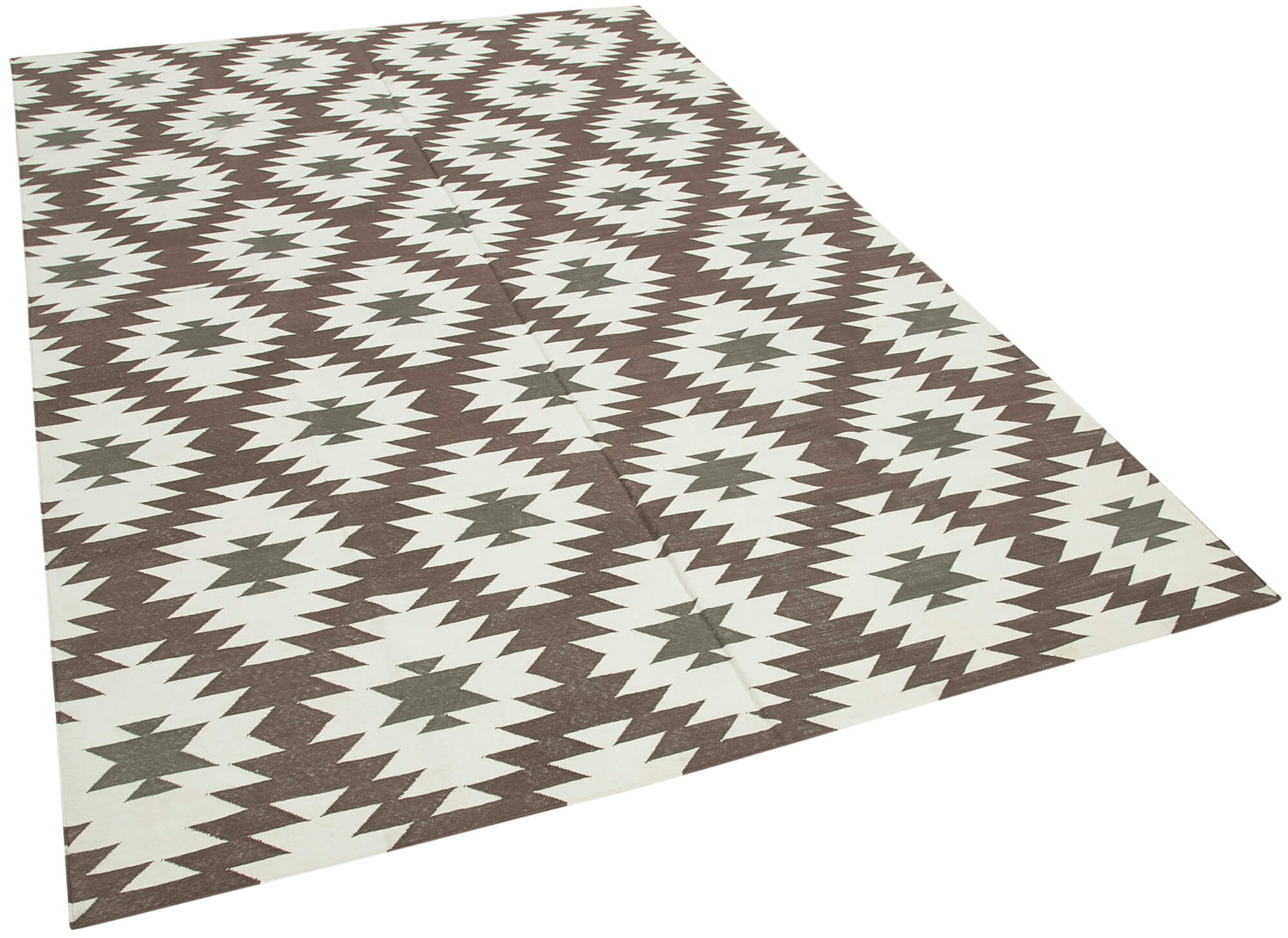 Collection of 5' 9'' x 8' 10'' Flatweave Dhurrie Rug in a gallery layout