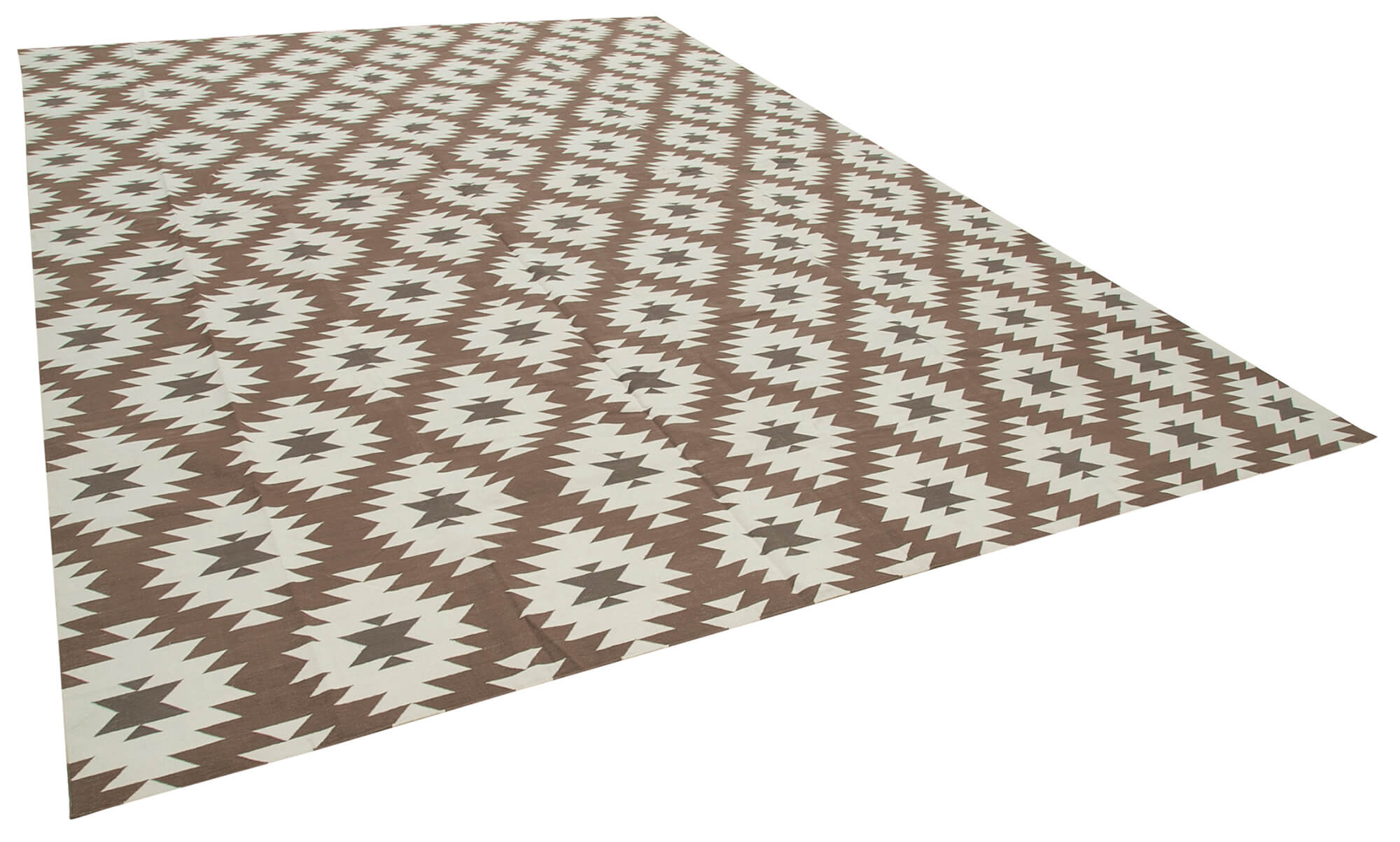 Collection of 9' 11'' x 13' 10'' Flatweave Dhurrie Rug in a gallery layout