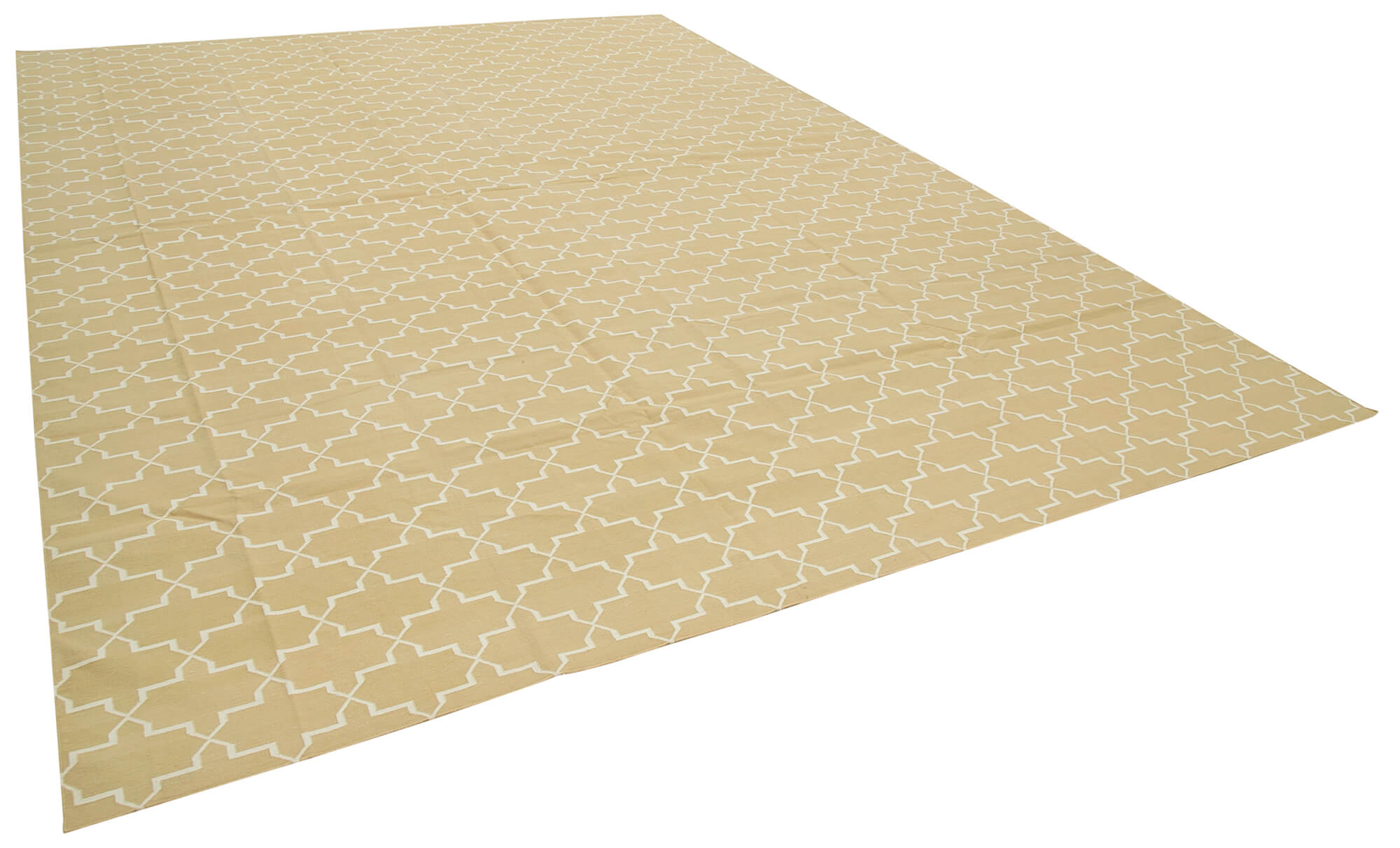 Collection of 10' 2'' x 13' 11'' Flatweave Dhurrie Rug in a gallery layout