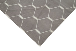 Collection of 10' 2'' x 13' 10'' Flatweave Dhurrie Rug in a gallery layout