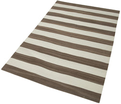 Collection of 3' 5'' x 5' 7'' Flatweave Dhurrie Rug in a gallery layout