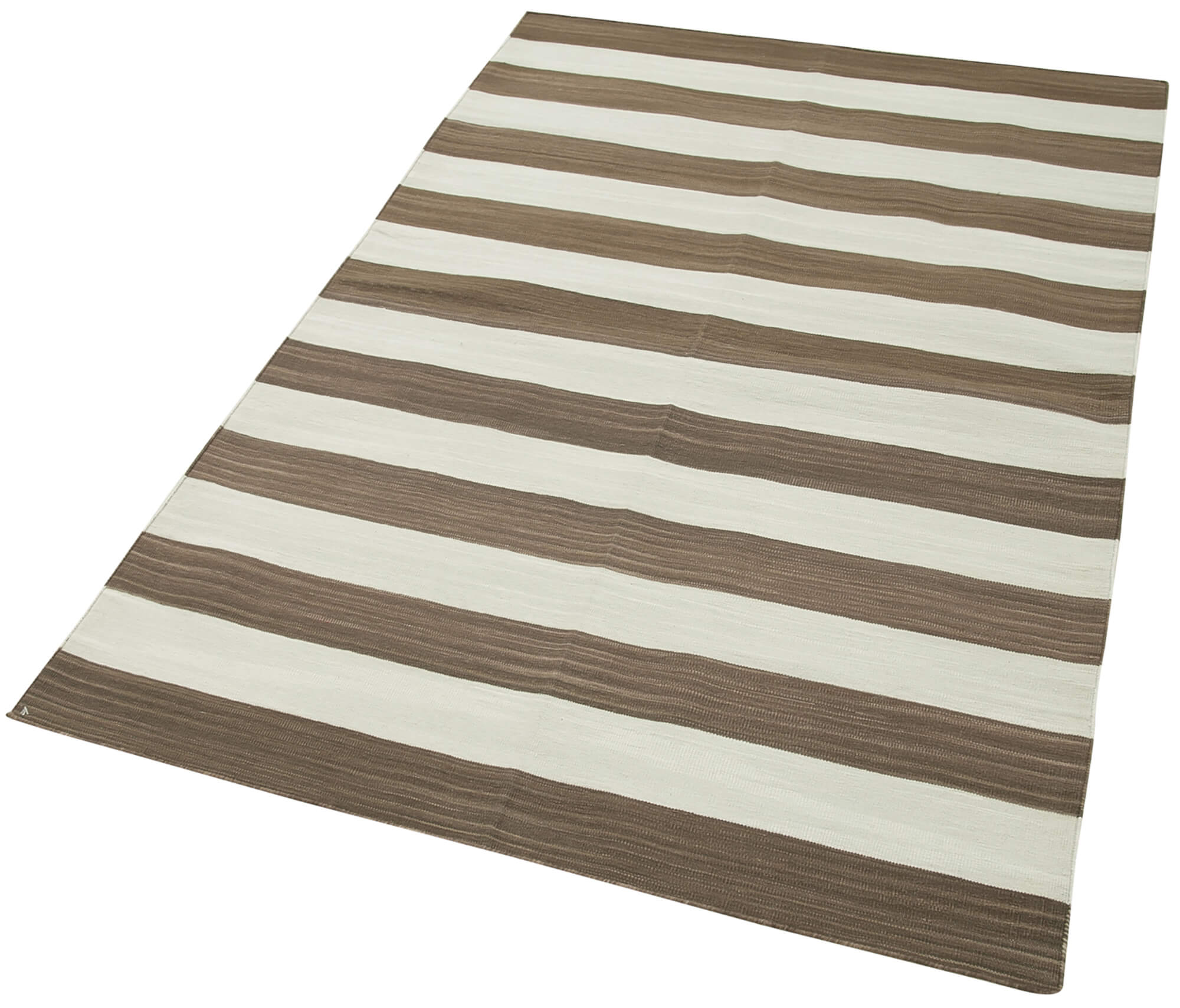 Collection of 3' 7'' x 5' 7'' Striped Dhurrie Rug in a gallery layout