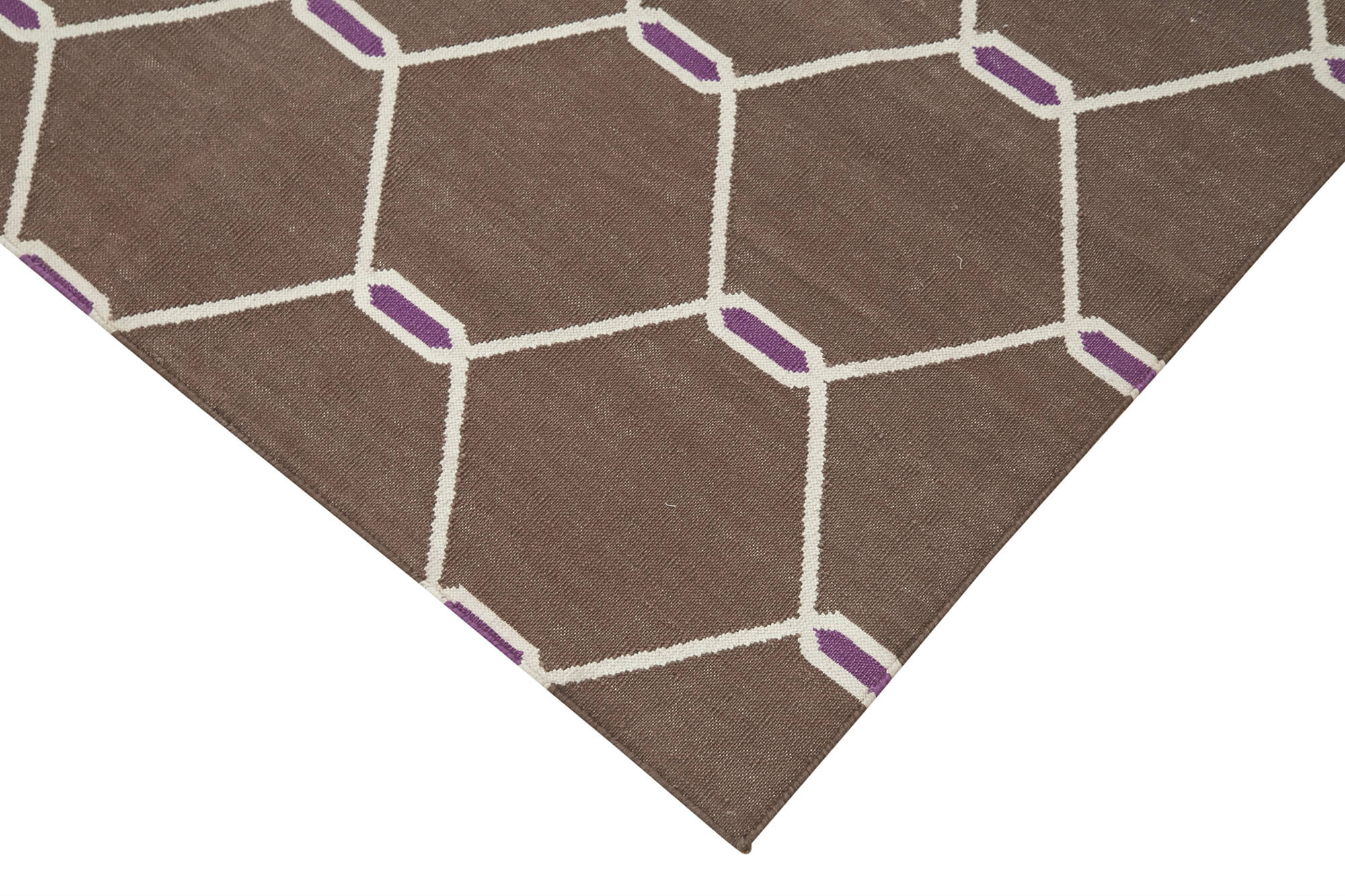 Collection of 3' 5'' x 5' 5'' Flatweave Dhurrie Rug in a gallery layout