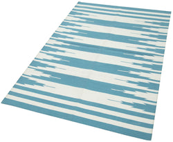 Collection of 3' 5'' x 5' 5'' Flatweave Dhurrie Rug in a gallery layout