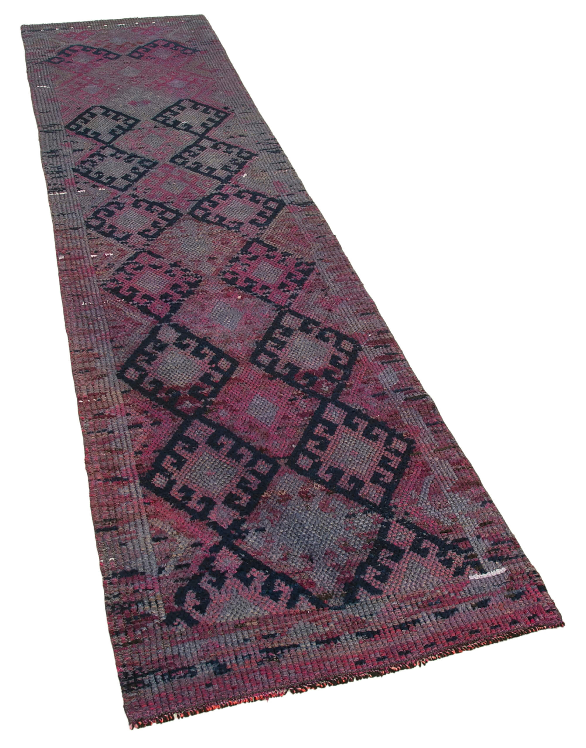 Collection of 2' 7'' x 10' 2'' Handmade Runner Rug in a gallery layout