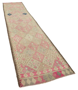 Collection of 2' 11'' x 13' 7'' Handmade Runner Rug in a gallery layout