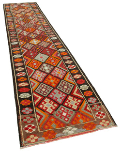 Collection of 2' 11'' x 13' 8'' Handmade Runner Rug in a gallery layout