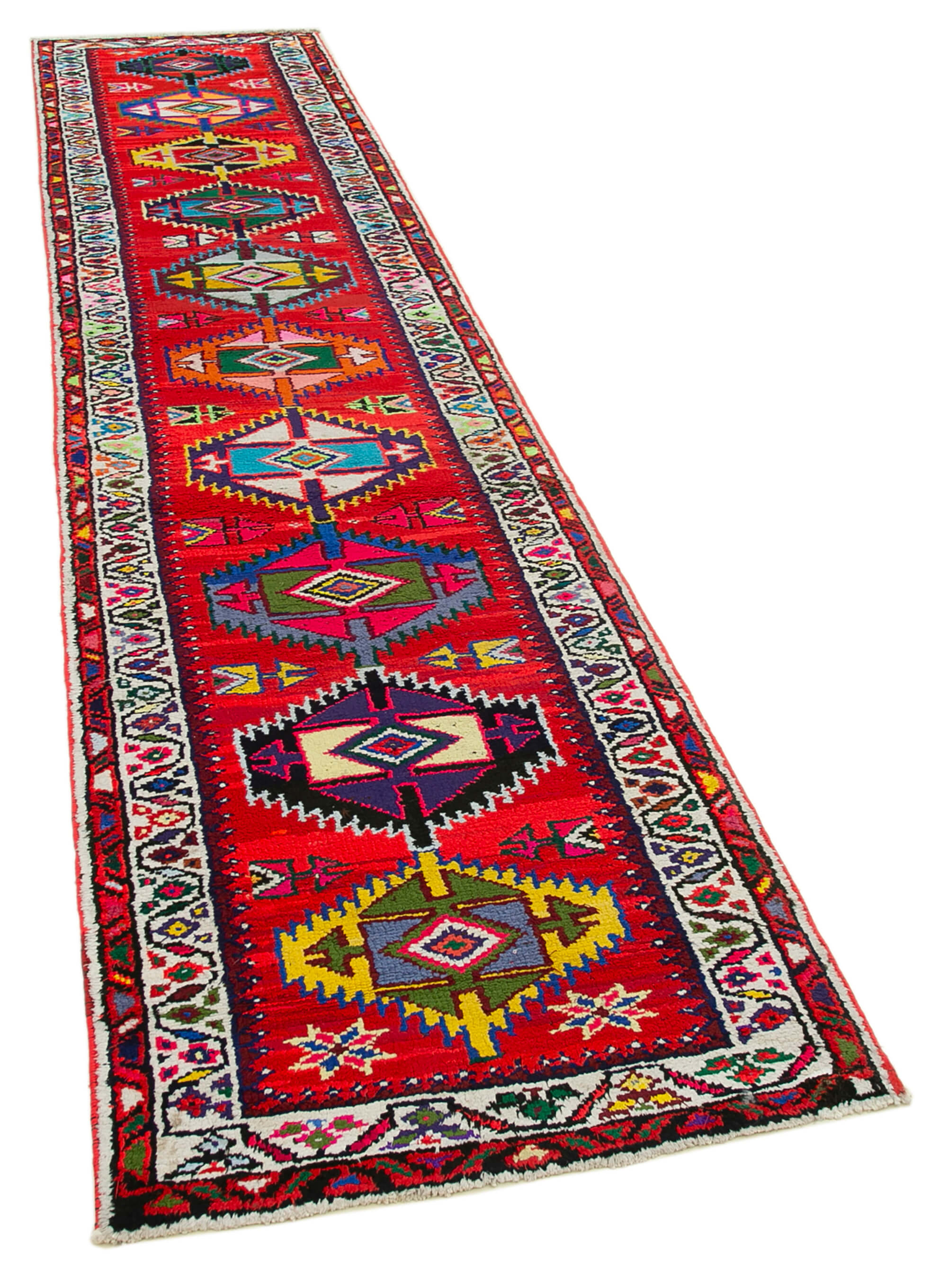 Collection of 2' 9'' x 12' 6'' Handmade Runner Rug in a gallery layout