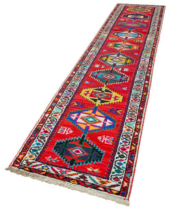 Collection of 2' 9'' x 12' 6'' Handmade Runner Rug in a gallery layout