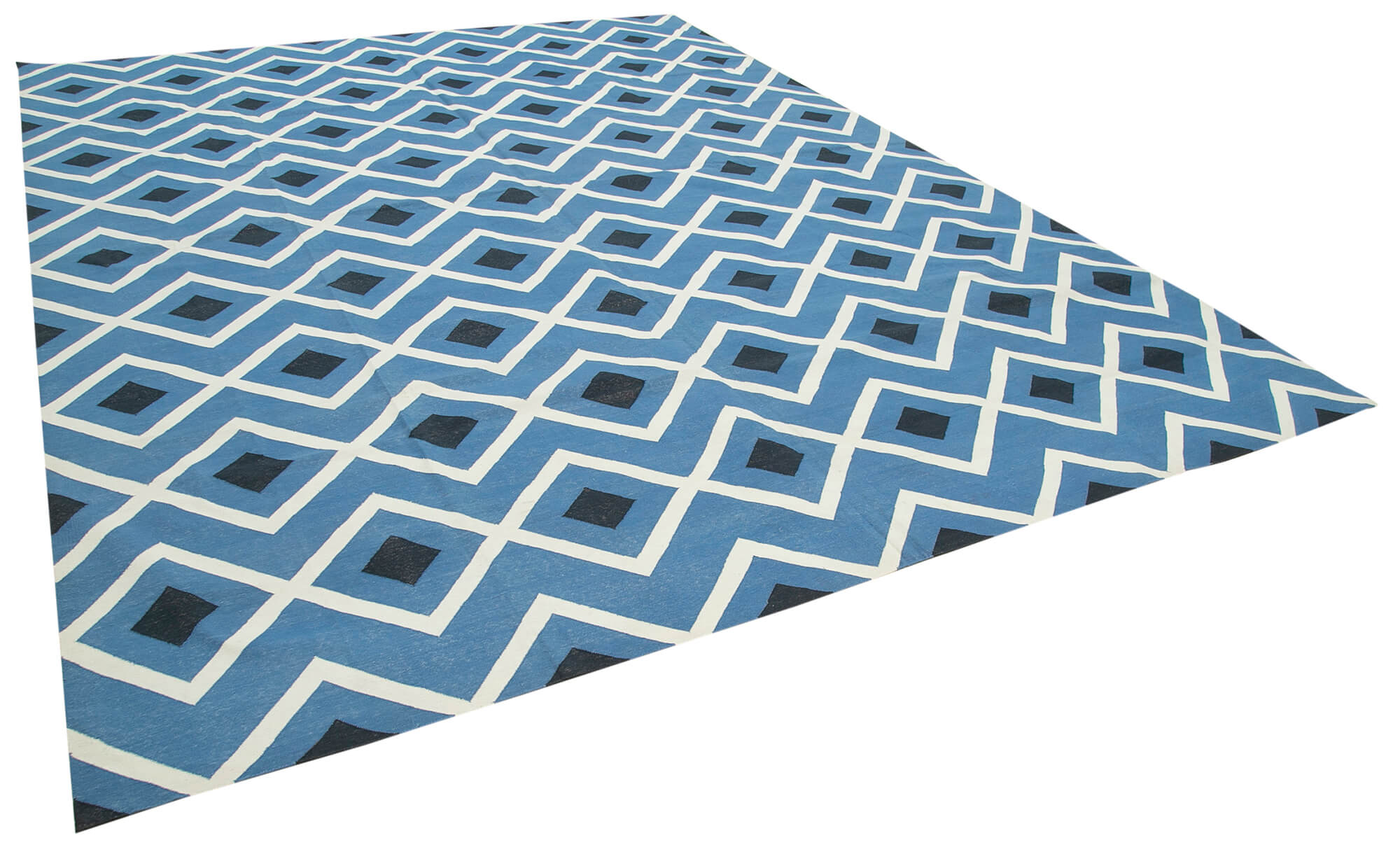 Collection of 9' 11'' x 13' 7'' Flatweave Dhurrie Rug in a gallery layout