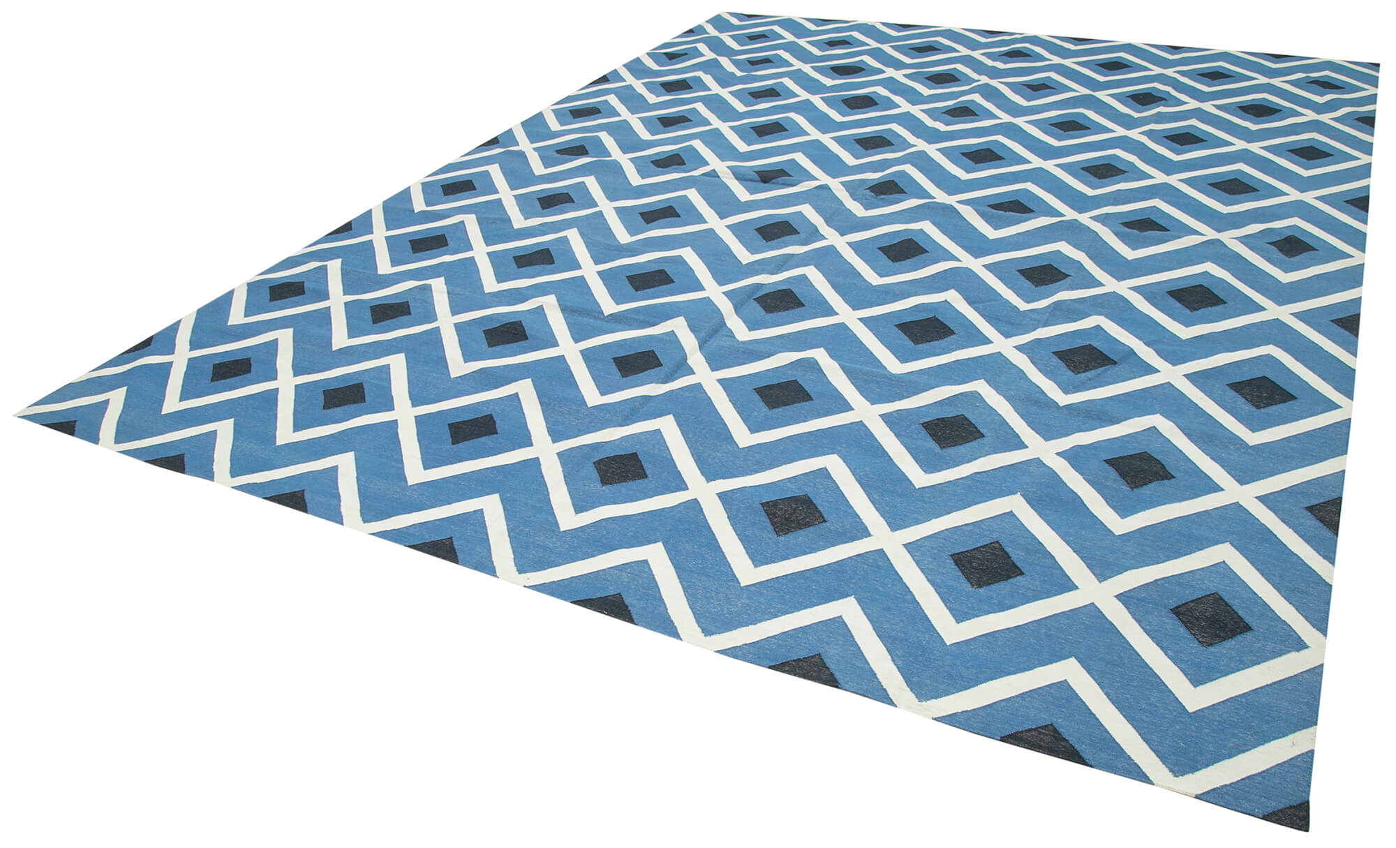 Collection of 9' 11'' x 13' 7'' Flatweave Dhurrie Rug in a gallery layout