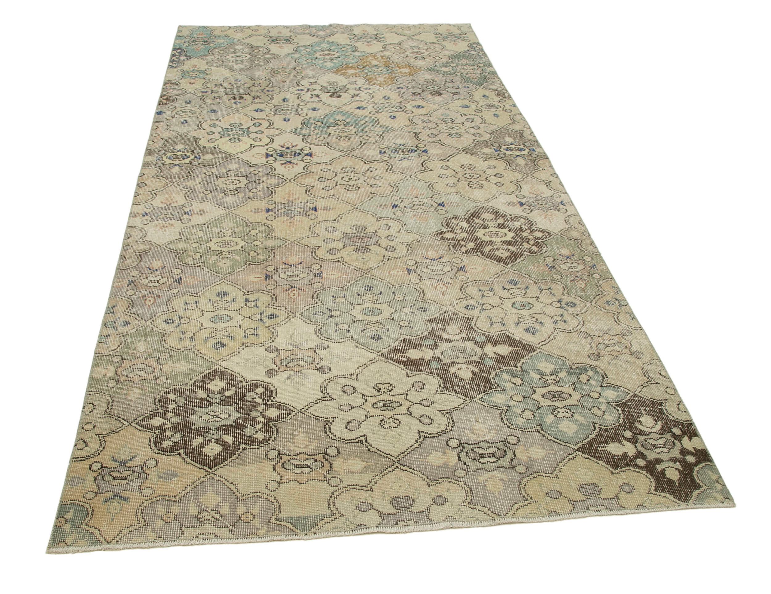 Collection of 4' 7'' x 8' 10'' Hand-Knotted Turkish Boho Rug in a gallery layout