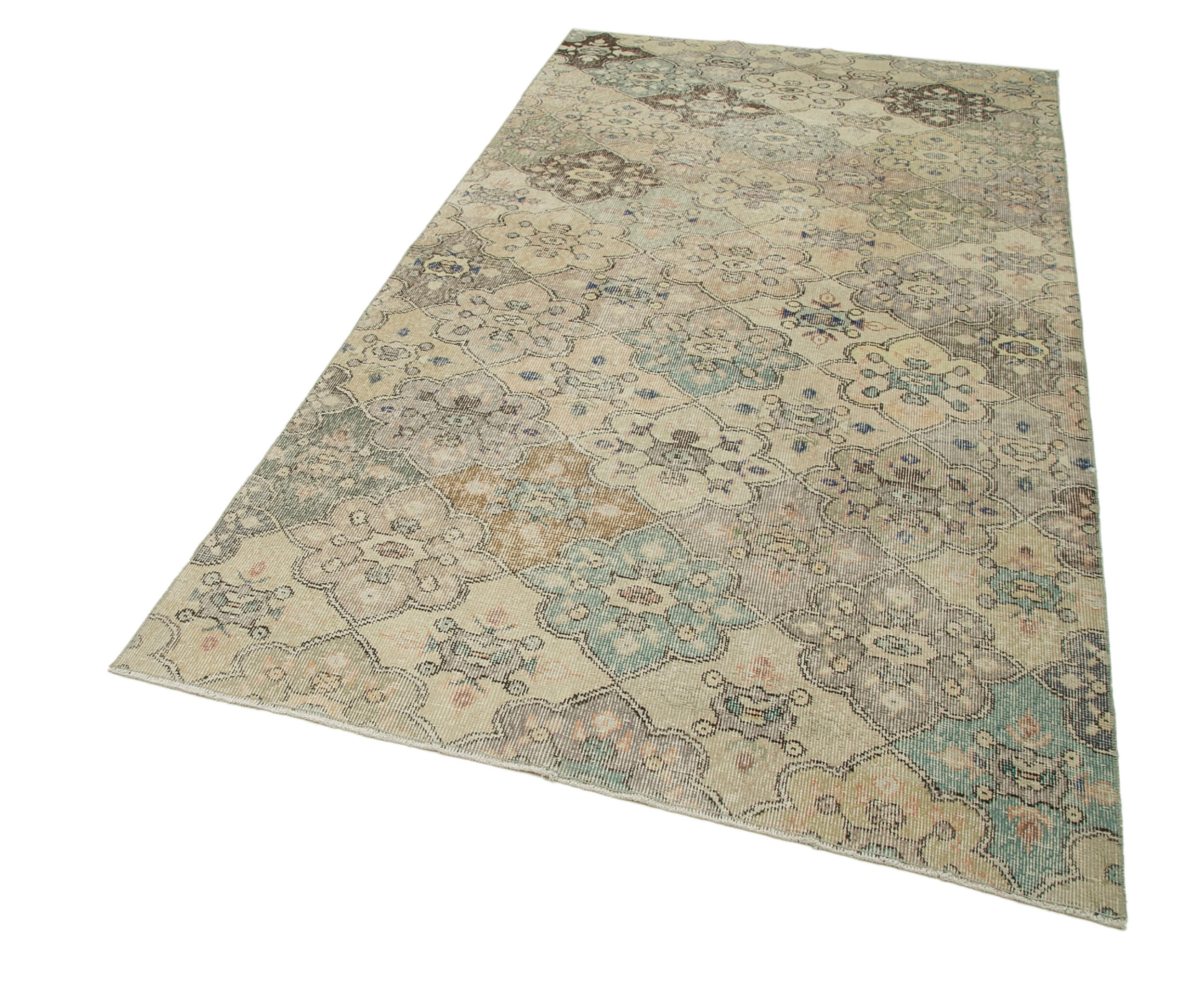 Collection of 4' 7'' x 8' 10'' Hand-Knotted Turkish Boho Rug in a gallery layout