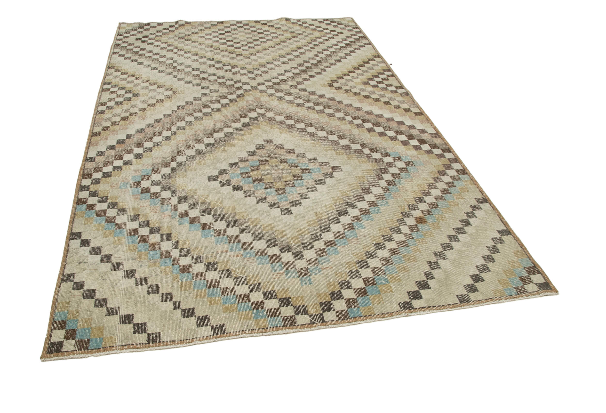 Collection of 5' 8'' x 8' 10'' Hand-Knotted Turkish Boho Rug in a gallery layout