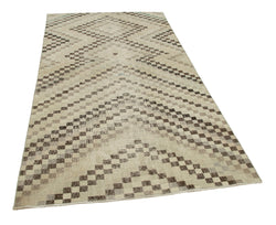 Collection of 4' 8'' x 8' 8'' Hand-Knotted Turkish Boho Rug in a gallery layout