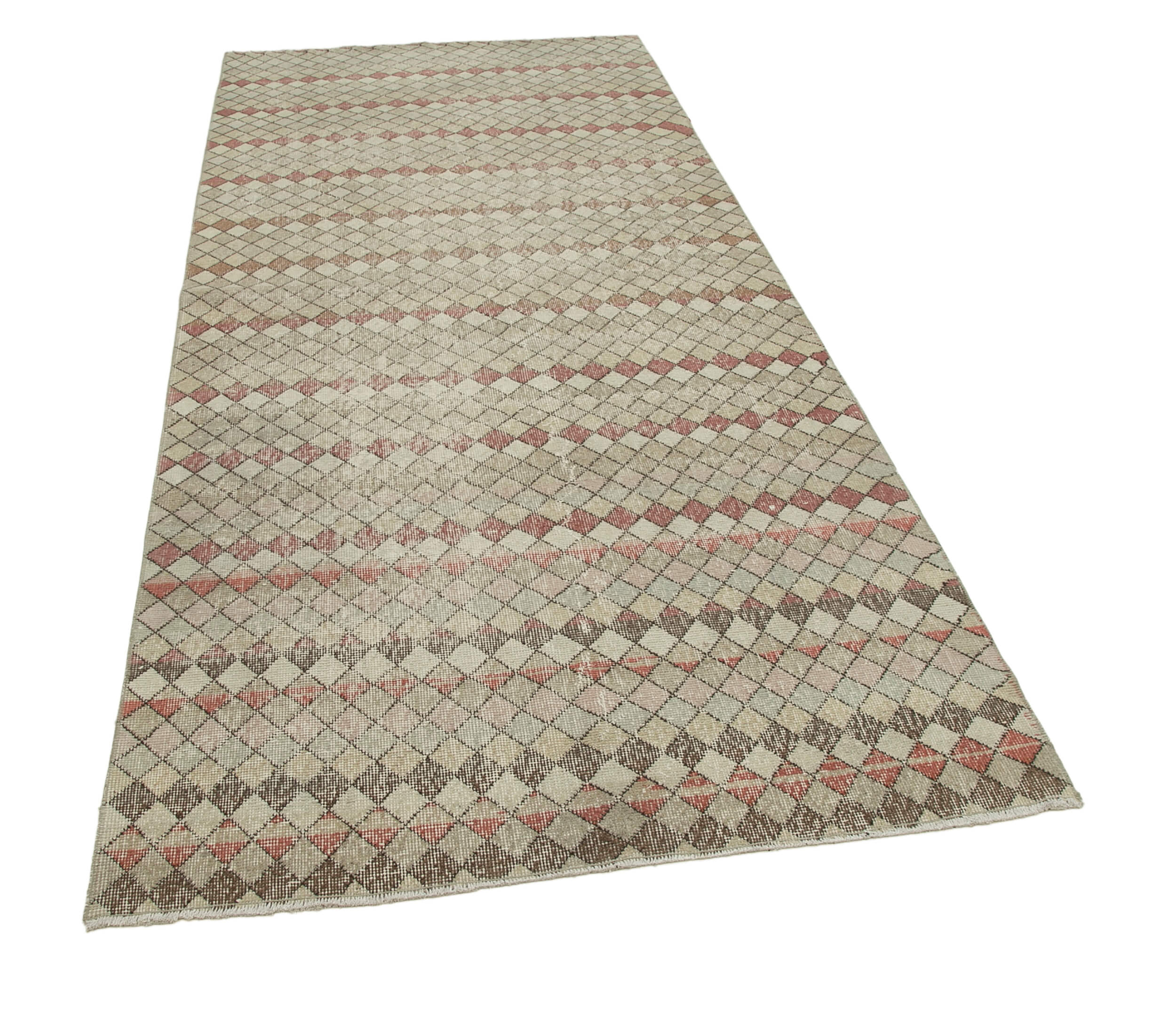 Collection of 4' 1'' x 9' 2'' Hand-Knotted Turkish Boho Rug in a gallery layout