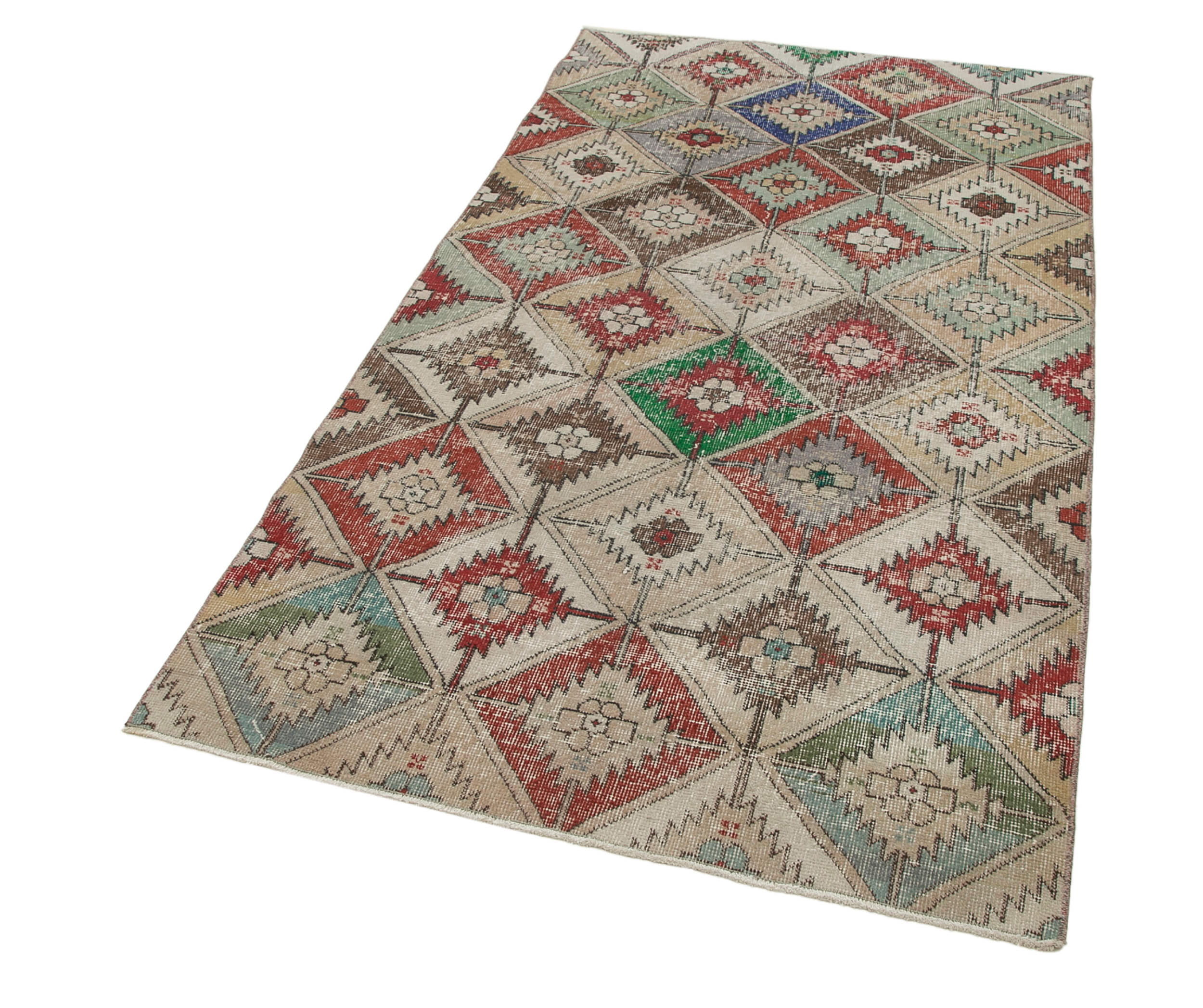 Collection of 3' 10'' x 7' Hand-Knotted Turkish Boho Rug in a gallery layout