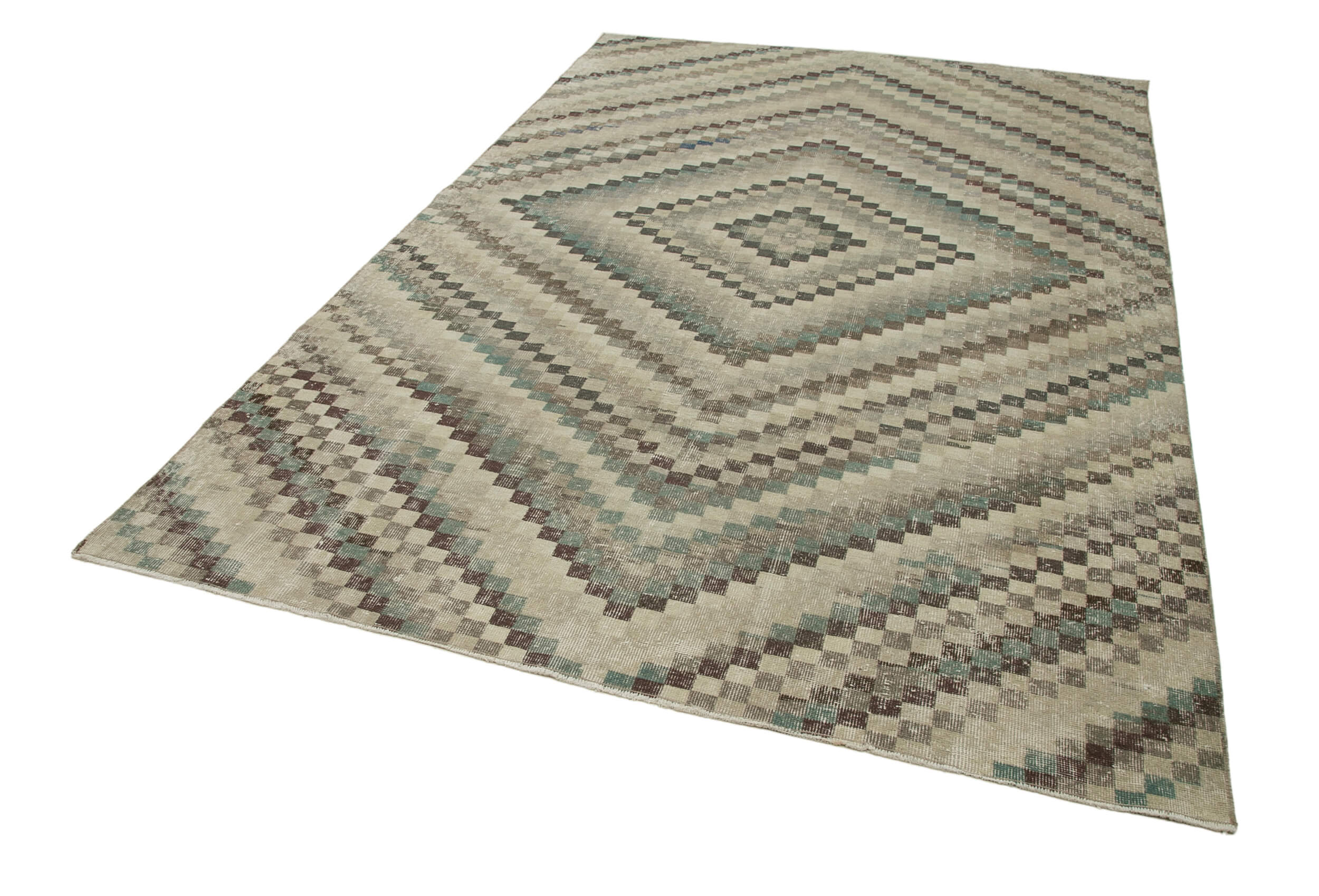 Collection of 6' 5'' x 9' 10'' Hand-Knotted Turkish Boho Rug in a gallery layout