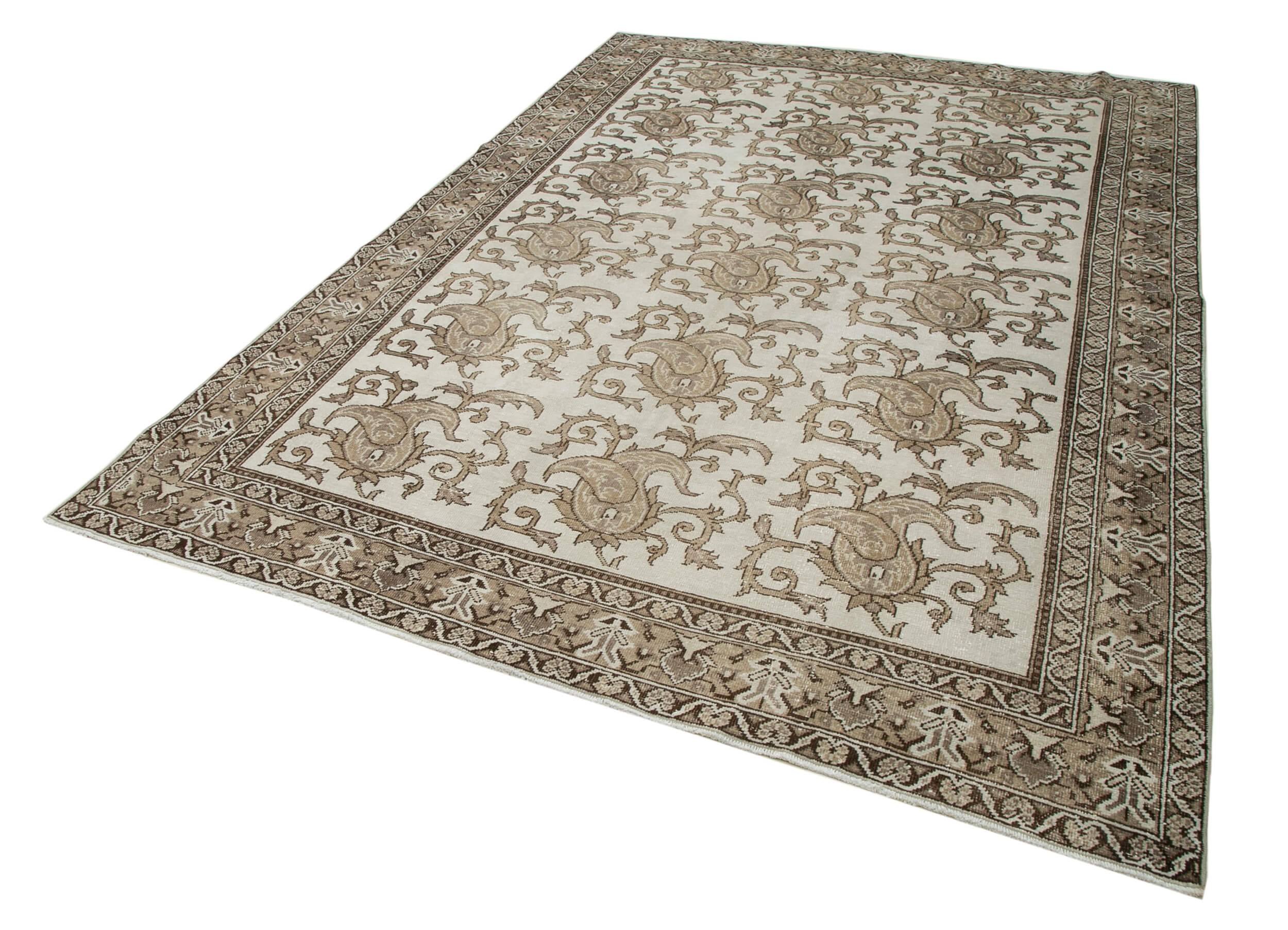 Collection of 6' 8'' x 9' 6'' Hand-Knotted Turkish Boho Rug in a gallery layout