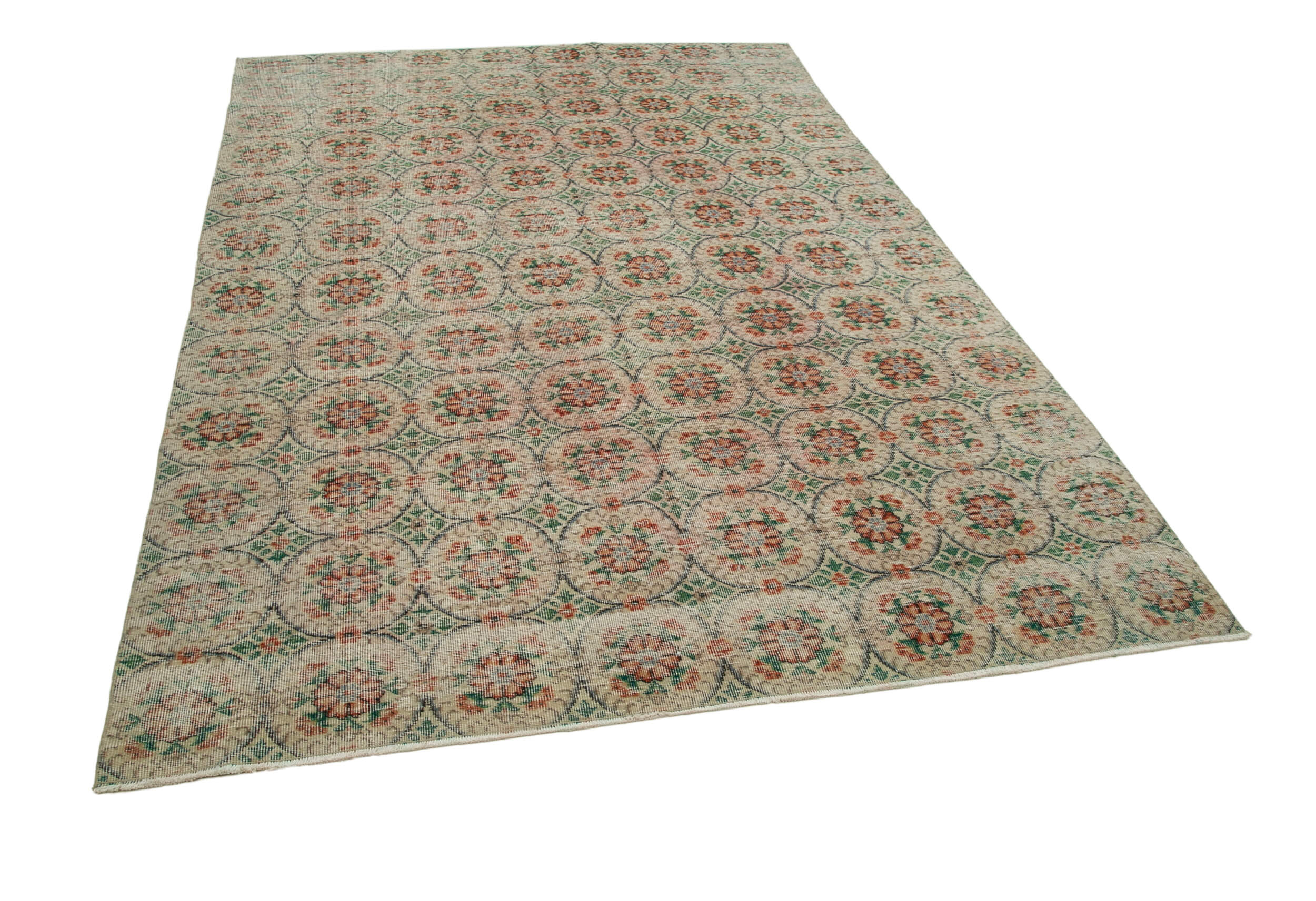 Collection of 6' 5'' x 9' 5'' Hand-Knotted Turkish Boho Rug in a gallery layout