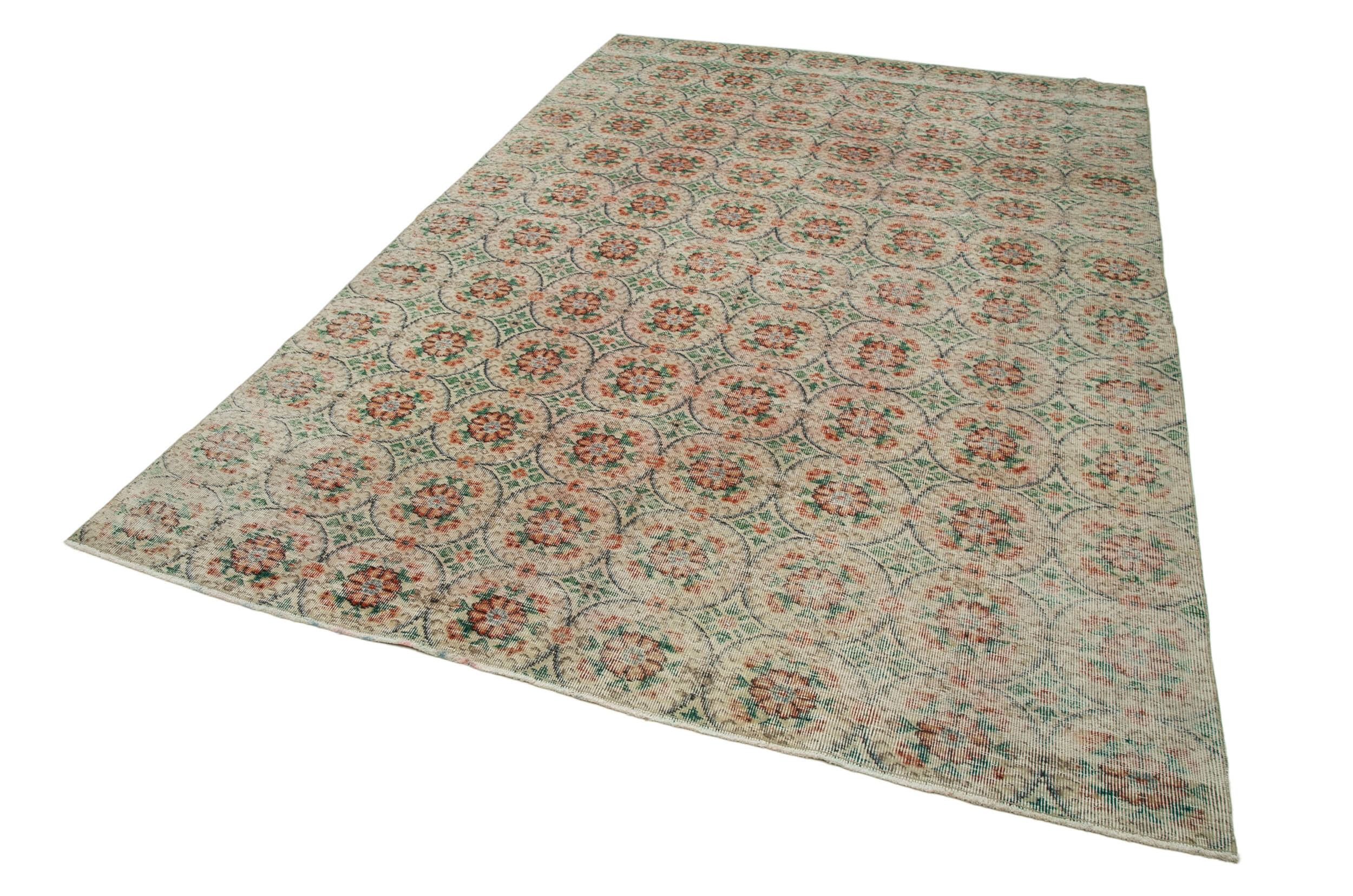 Collection of 6' 5'' x 9' 5'' Hand-Knotted Turkish Boho Rug in a gallery layout