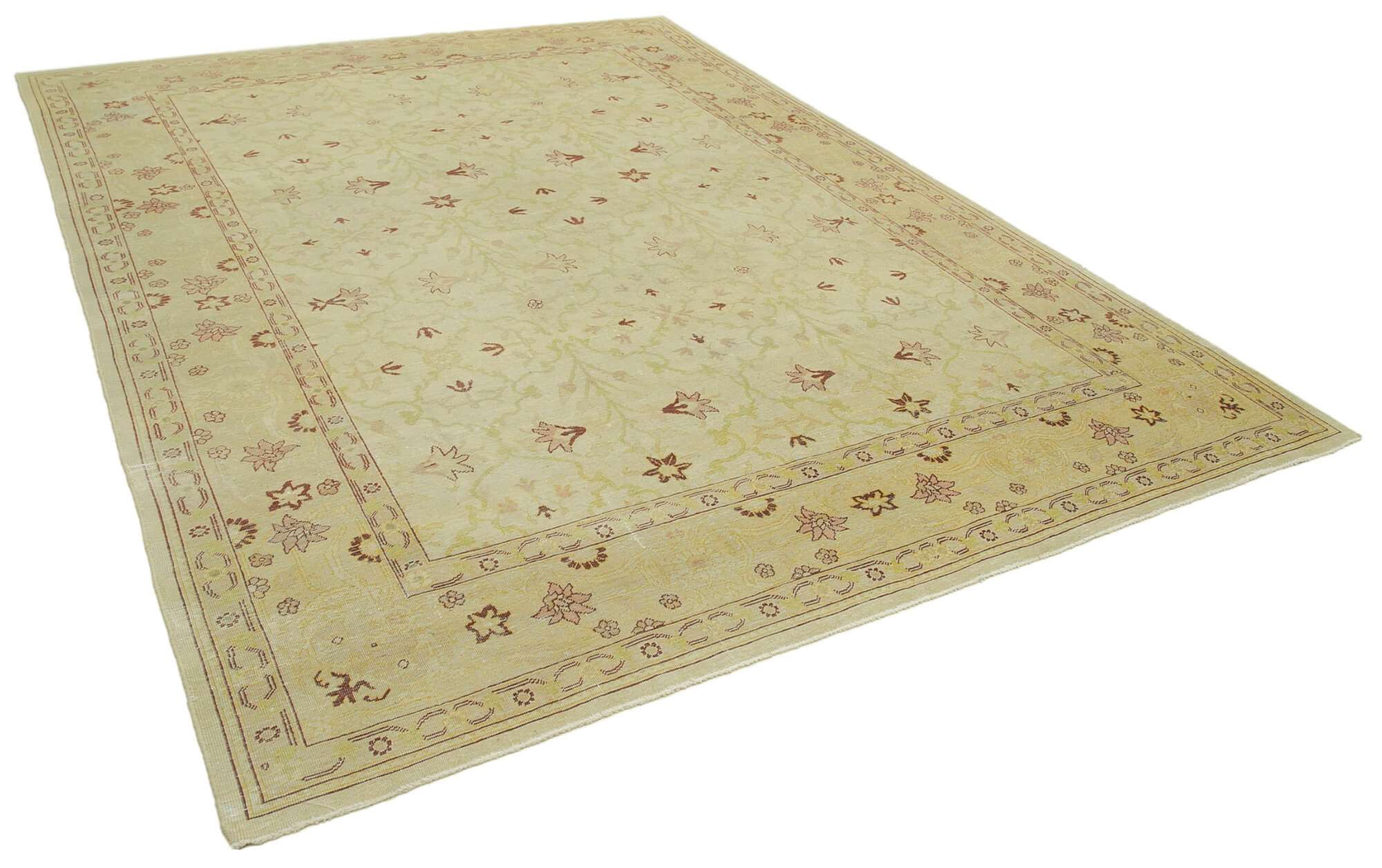 Collection of 8' 6'' x 11' 10'' Hand-Knotted Oushak Rug in a gallery layout