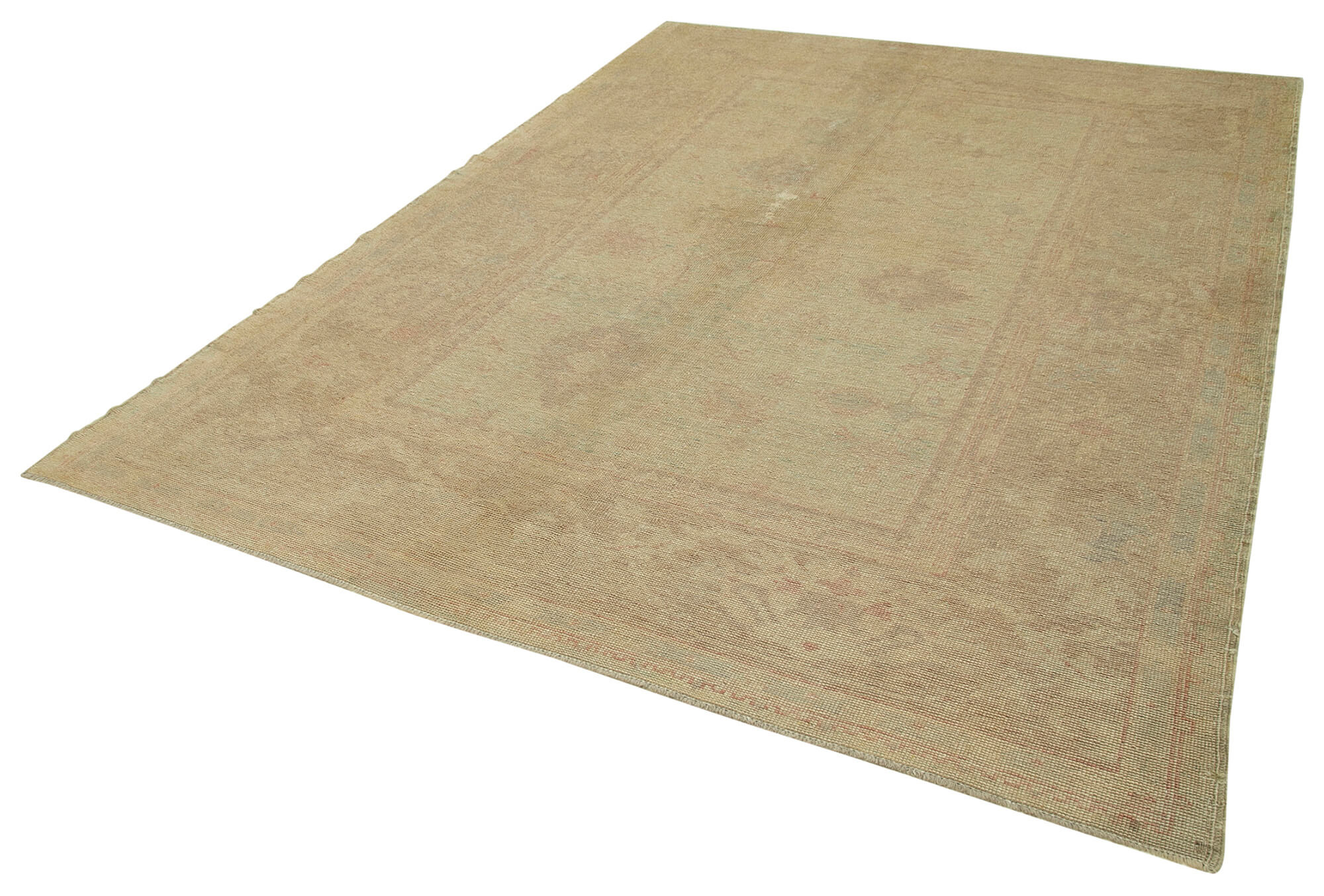 Collection of 7' 3'' x 10' 4'' Hand-Knotted Oushak Rug in a gallery layout