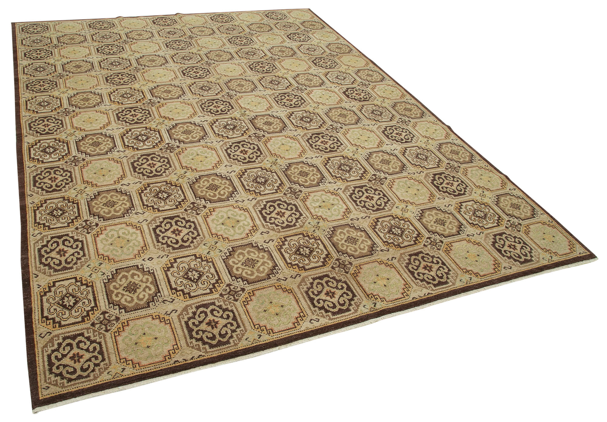 Collection of 8' 0'' x 10' 5'' Hand-Knotted Oushak Rug in a gallery layout