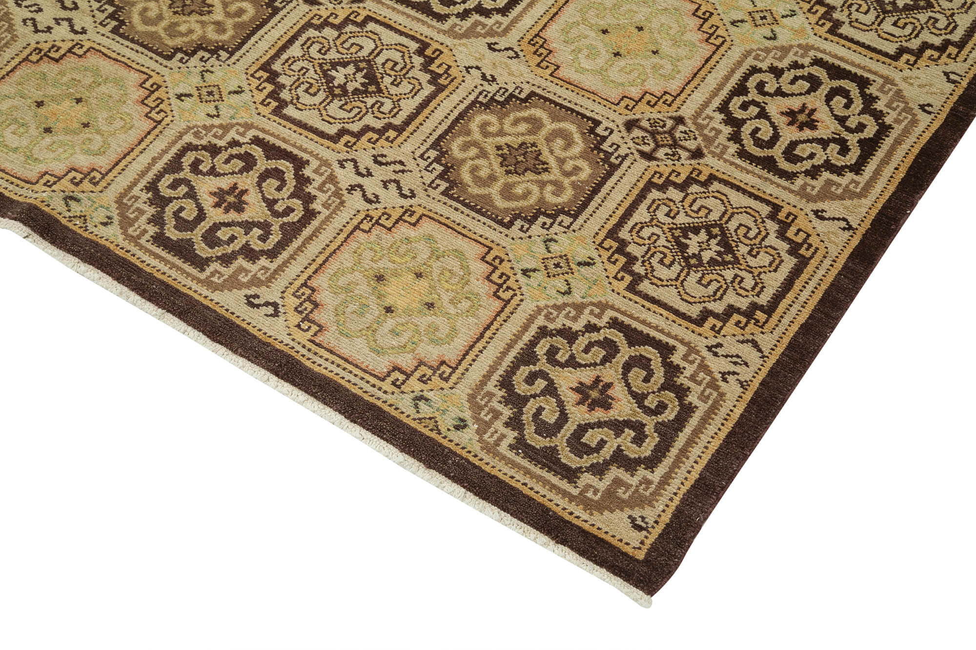 Collection of 8' 0'' x 10' 5'' Hand-Knotted Oushak Rug in a gallery layout