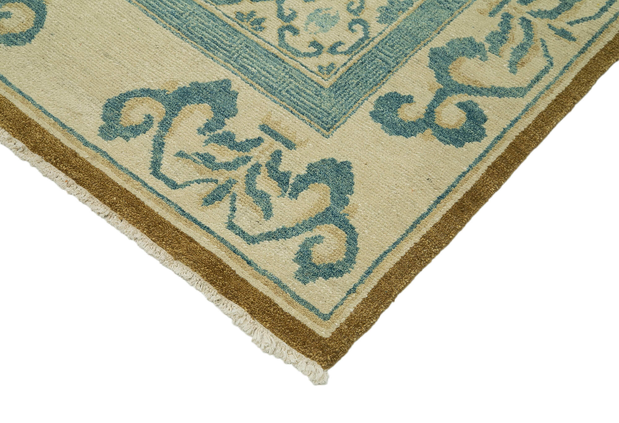 Collection of 9' 11'' x 13' 11'' Hand-Knotted Oushak Rug in a gallery layout