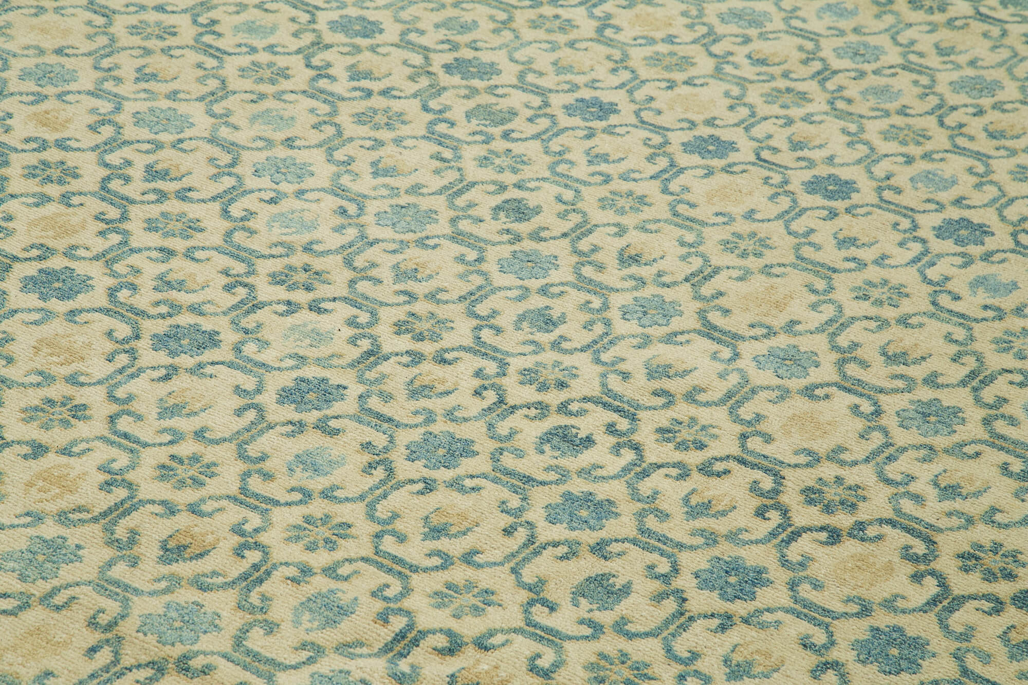 Collection of 9' 11'' x 13' 11'' Hand-Knotted Oushak Rug in a gallery layout