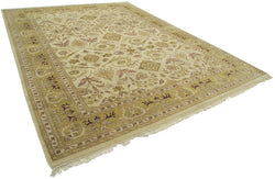 Collection of 10' x 13' 7'' Hand-Knotted Oushak Rug in a gallery layout