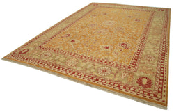 Collection of 10' x 14' 1'' Hand-Knotted Oushak Rug in a gallery layout