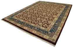 Collection of 9' 2'' x 12' Hand-Knotted Oushak Rug in a gallery layout