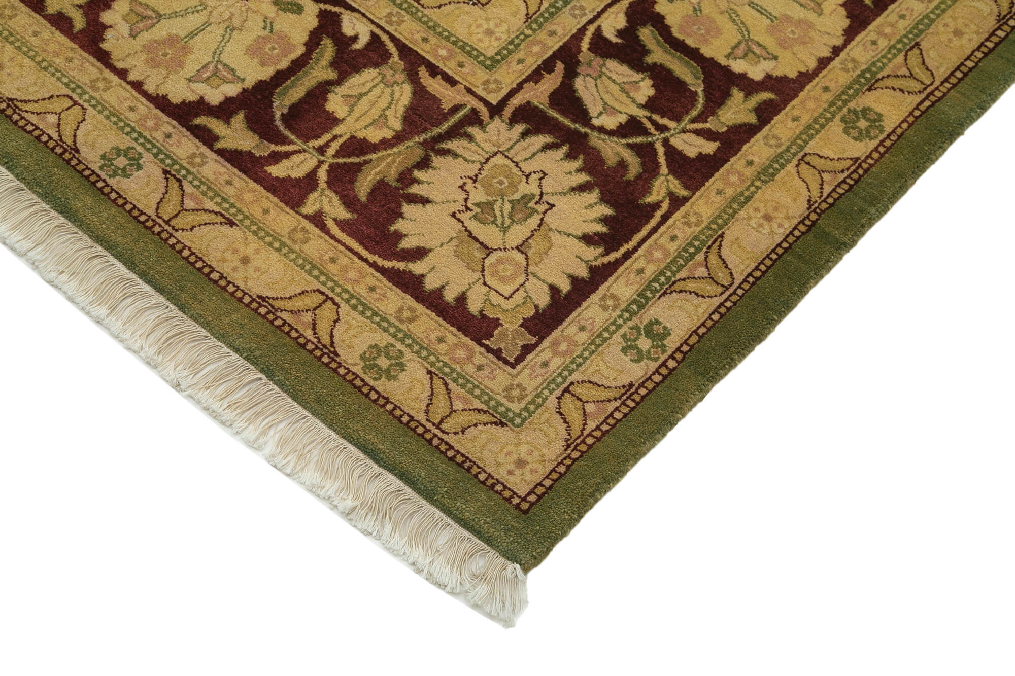 Collection of 9' 1'' x 12' 3'' Hand-Knotted Oushak Rug in a gallery layout