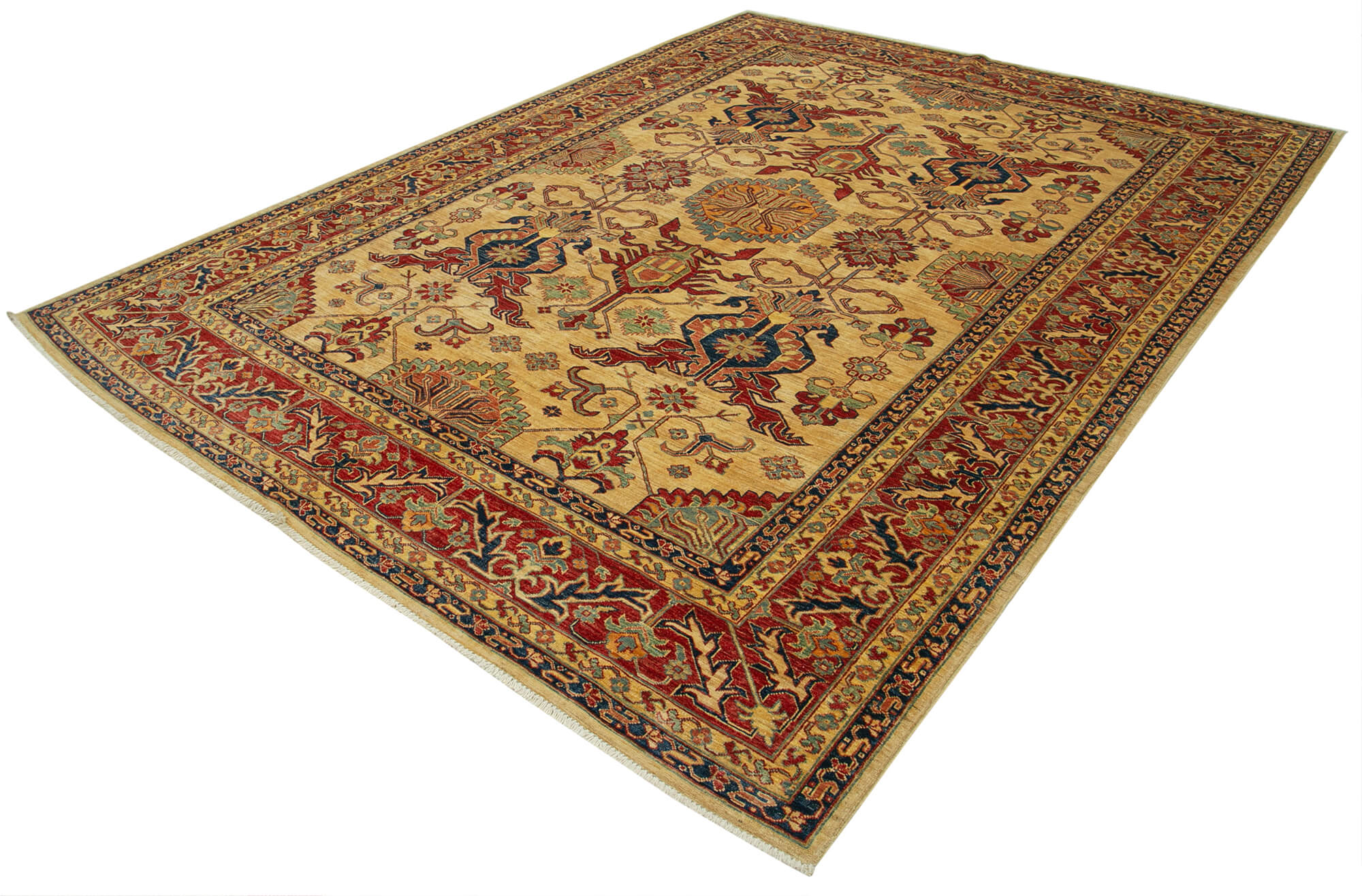 Collection of 7' 11'' x 10' 3'' Hand-Knotted Oushak Rug in a gallery layout