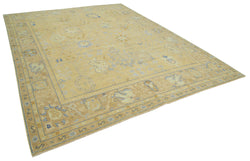 Collection of 8' 11'' x 12' 0'' Hand-Knotted Oushak Rug in a gallery layout