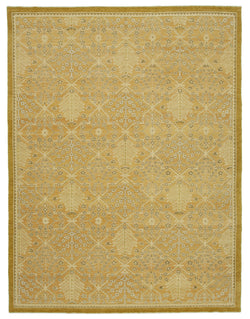 Collection of 9' 2'' x 12' 1'' Hand-Knotted Oushak Rug in a gallery layout