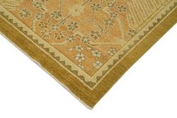 Collection of 9' 2'' x 12' 1'' Hand-Knotted Oushak Rug in a gallery layout